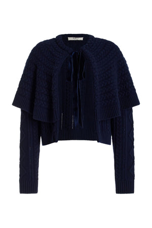 Caleb Cable Knit Tie Front Cardigan