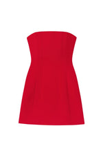 Elsie Strapless Dress in Really Red