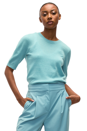 Shana Cashmere Sweater in Sea Glass