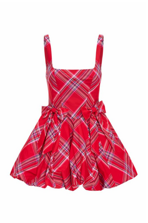 Ruelle Dress in Cherry Red