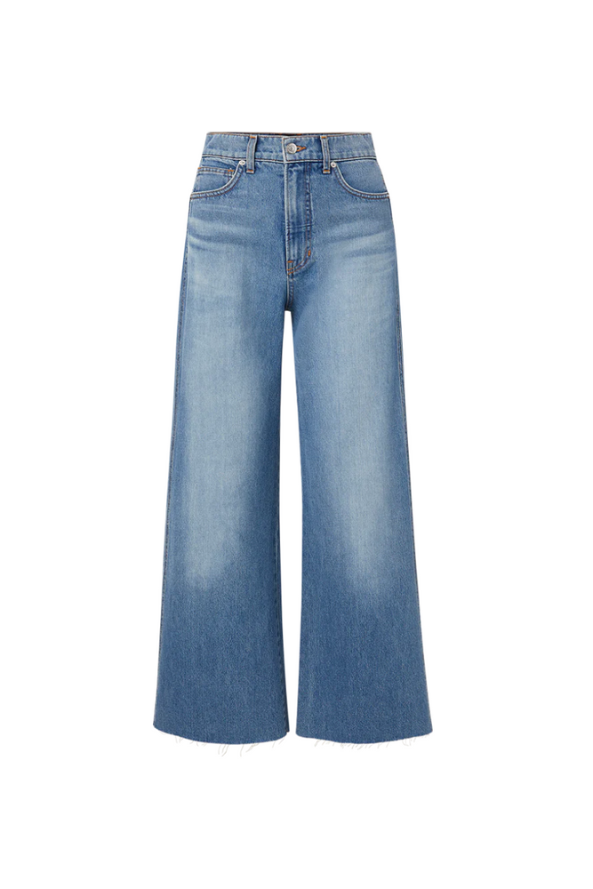 Taylor Cropped Wide-Leg Jean in Enough Said