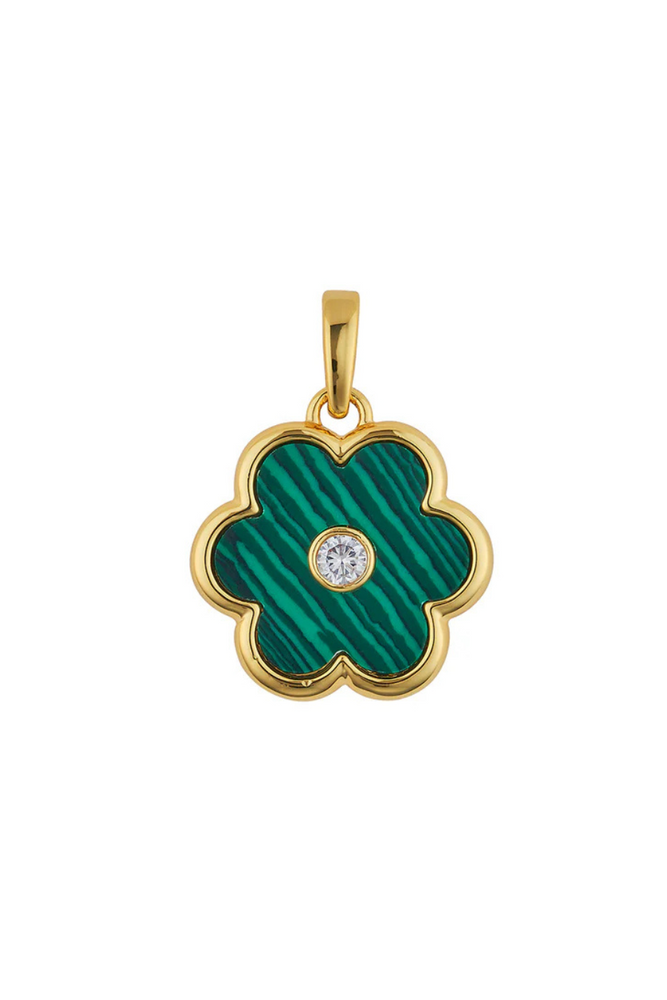 Petal Charm in Malachite