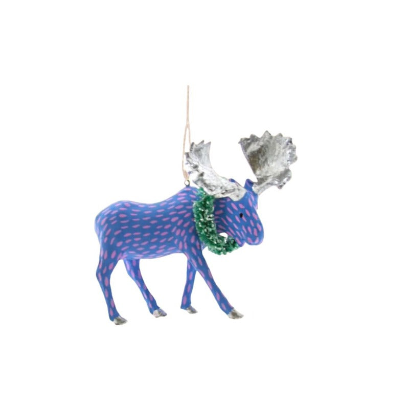 
            
                Load image into Gallery viewer, Festive Moose Blue Ornament
            
        