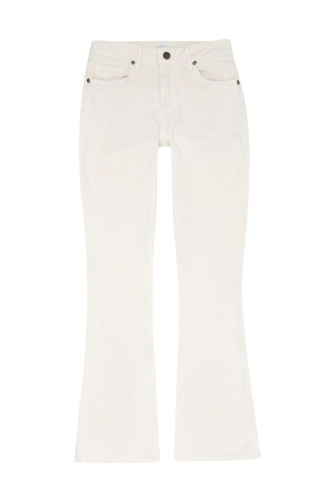 Flare Cropped 5-Pocket Jean in Natural Stretch Denim