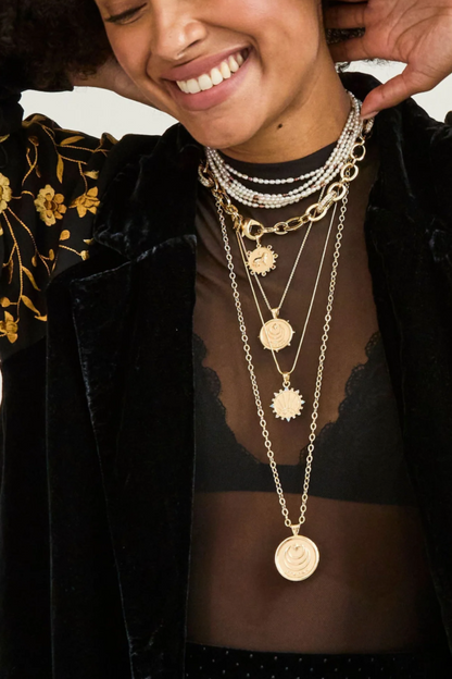 STRONG Petite Embellished Coin Necklace