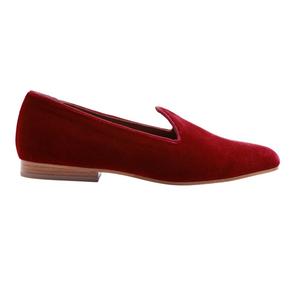 Venetian Slipper in Red Velvet