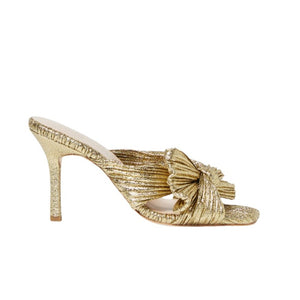 
            
                Load image into Gallery viewer, Claudia Oro Pleated Bow Mule
            
        