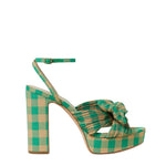 Natalia Green Gingham Bow Heel