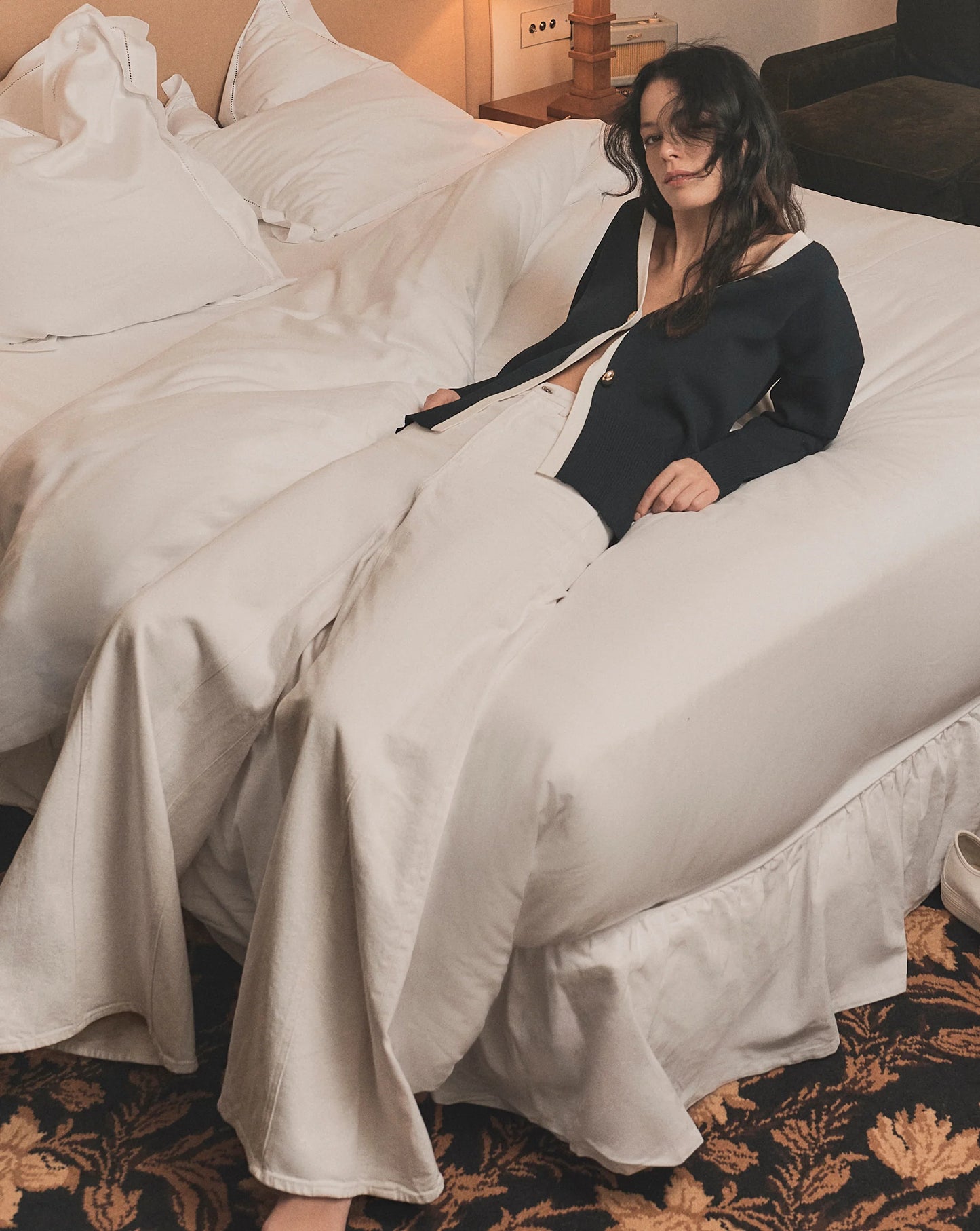 Vicki Extra-Wide-Leg Jean in White