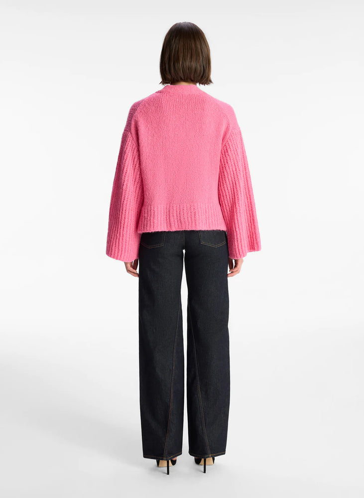 Venice Cashmere Cardigan in Margo Pink