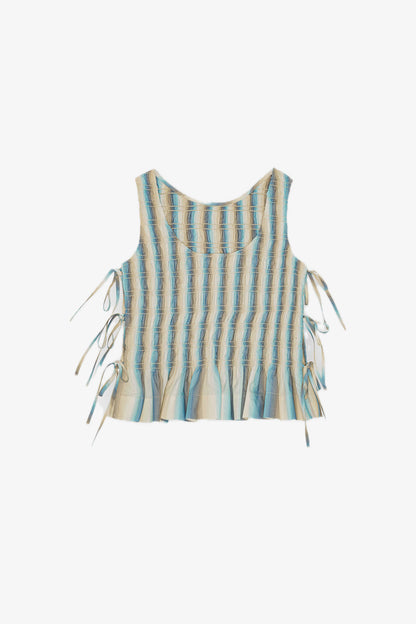 Ombre Striped Smock Tie Top