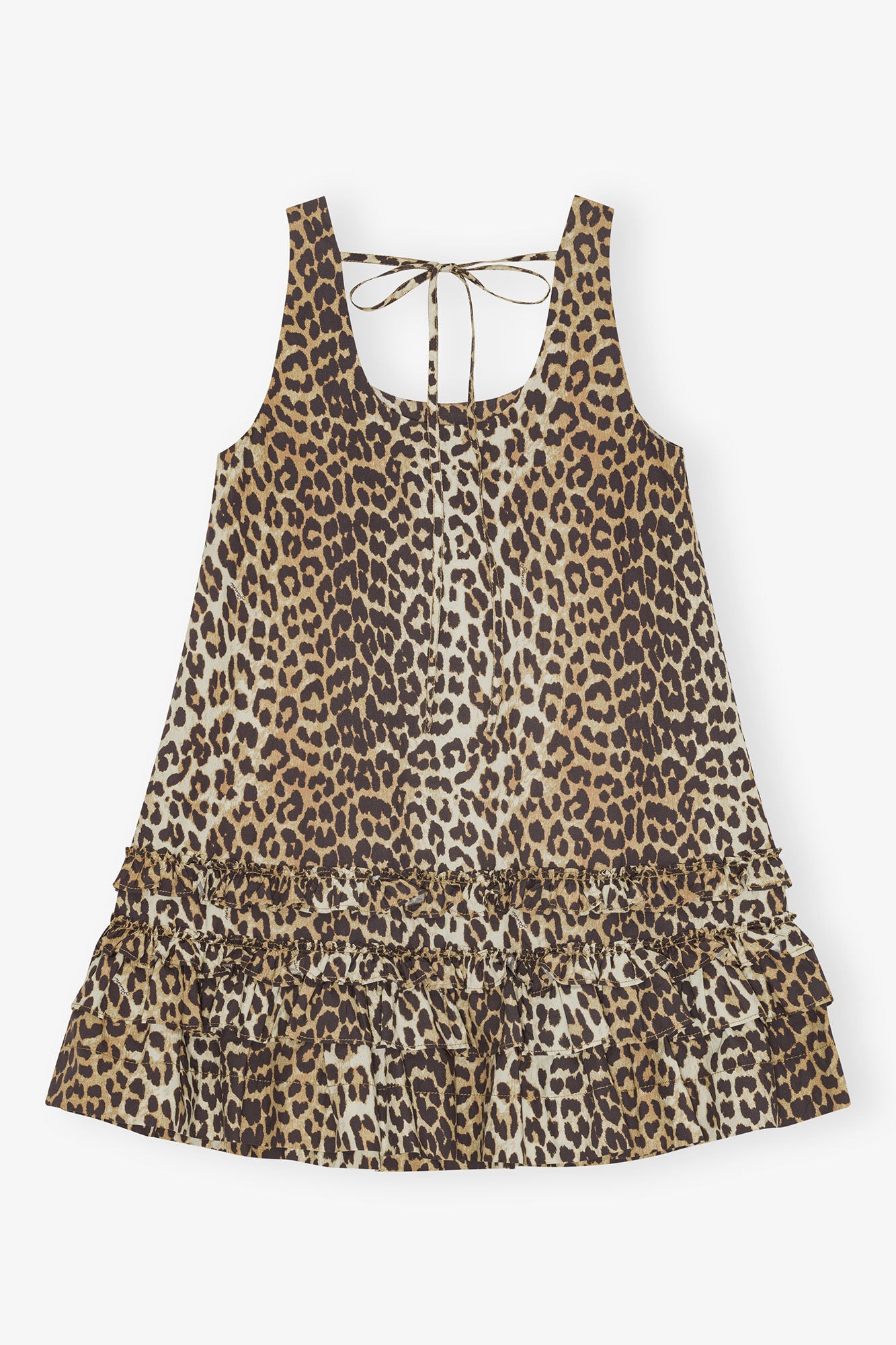Leopard Cotton Poplin Mini Dress