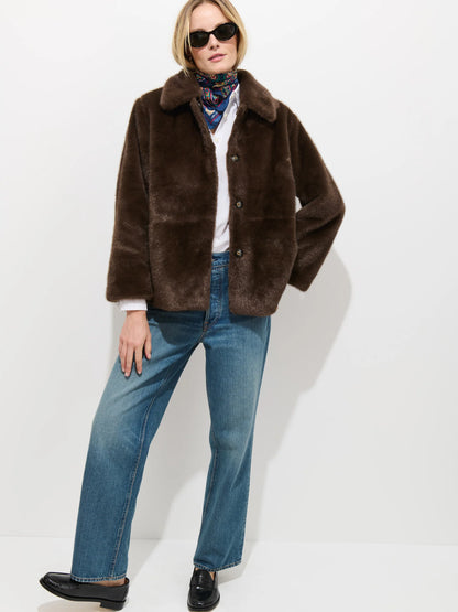 Duane St Jacket In Faux Fur