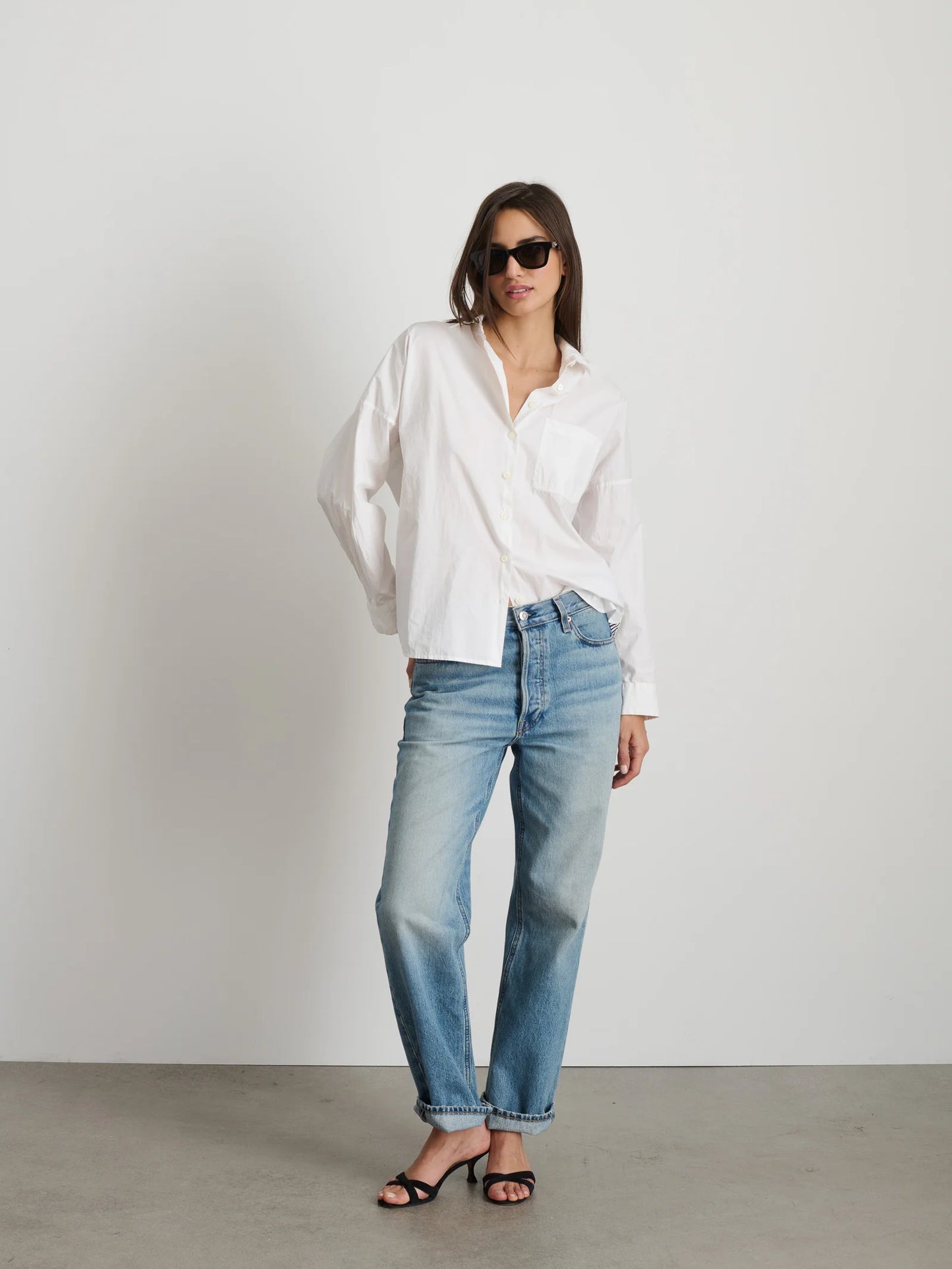 Jo Shirt in Cotton Poplin White