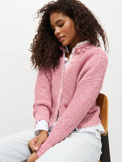 Nico Marled Pink Cardigan in Cotton