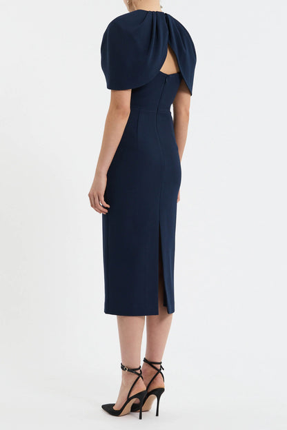 Xena Midi Dress in Navy