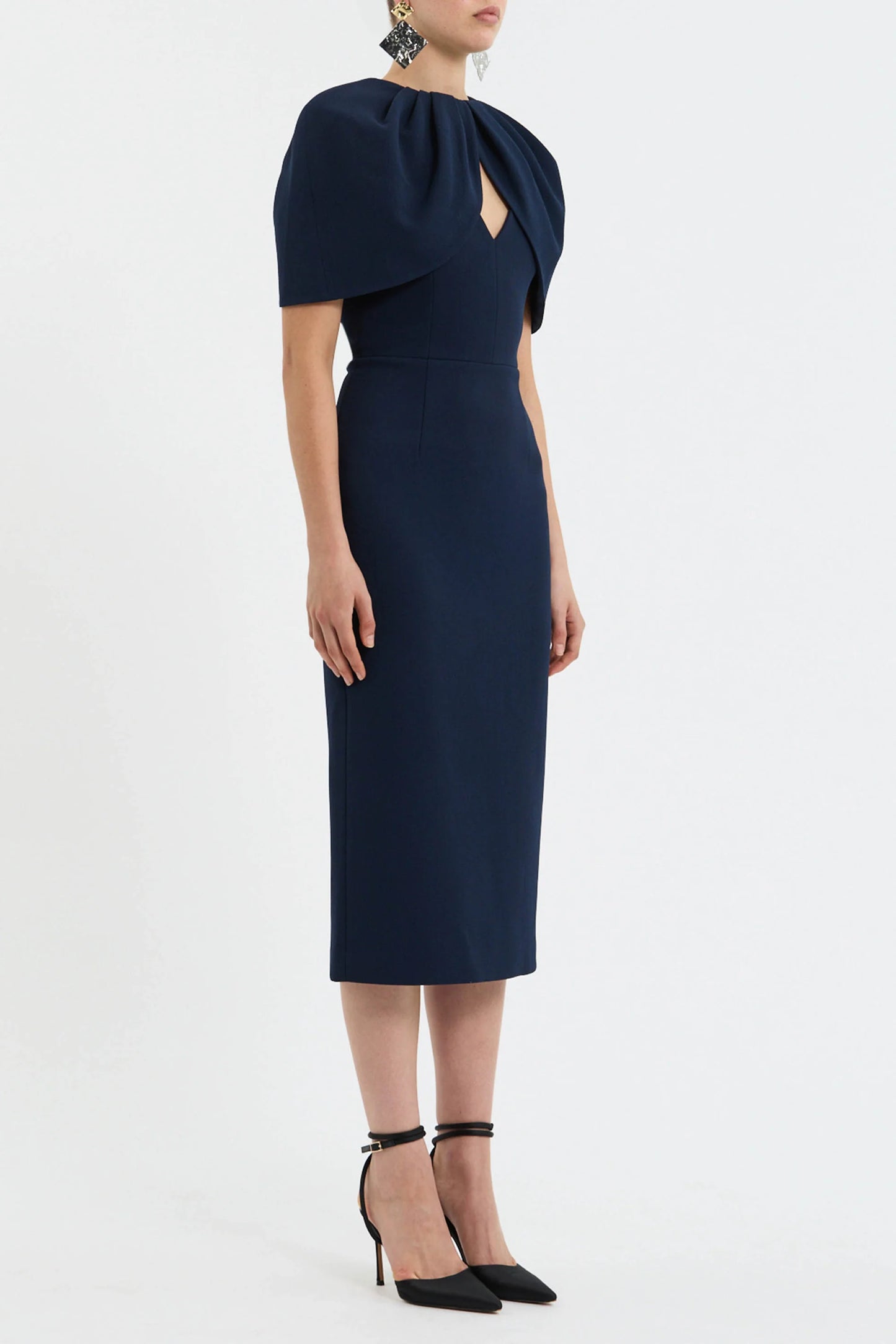 Xena Midi Dress in Navy