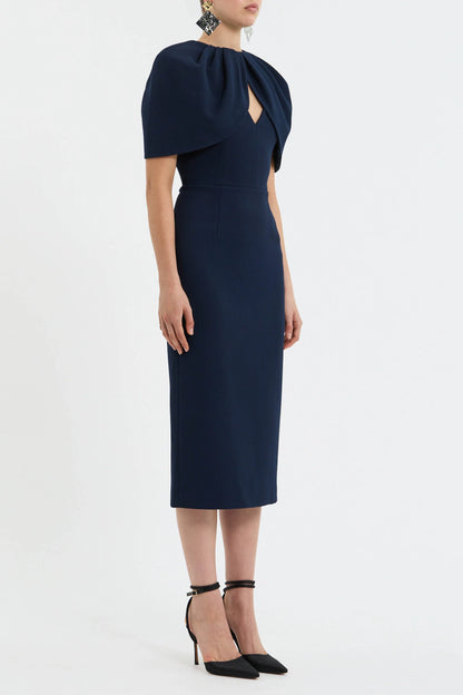 Xena Midi Dress in Navy