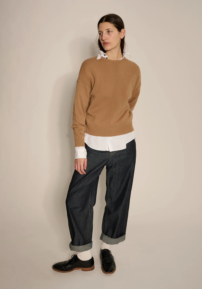 Artemis Cashmere Sweater in Camel