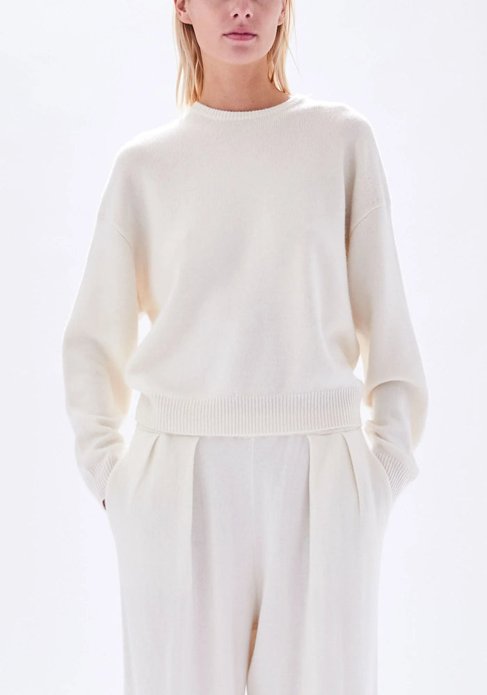 Artemis Cashmere Sweater in Ivory