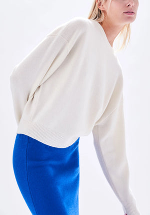 Artemis Cashmere Sweater in Ivory