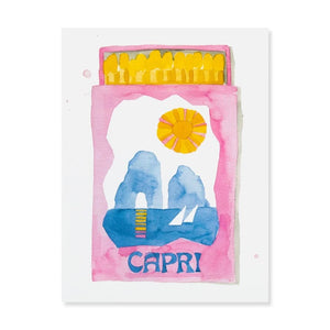 Capri Matchbook Watercolor Print-