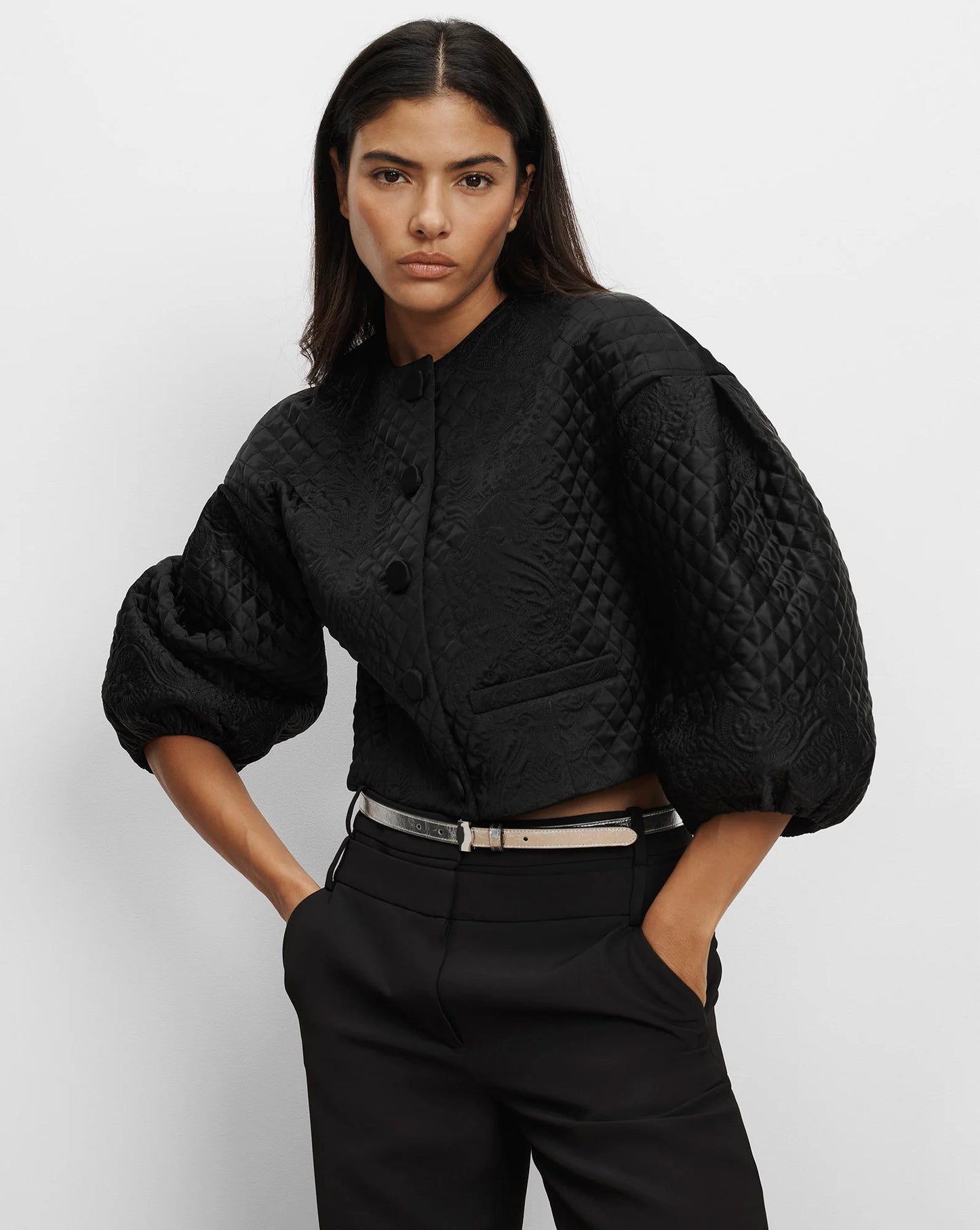 Drake Quilted Jacket in Black