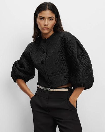 Drake Quilted Jacket in Black