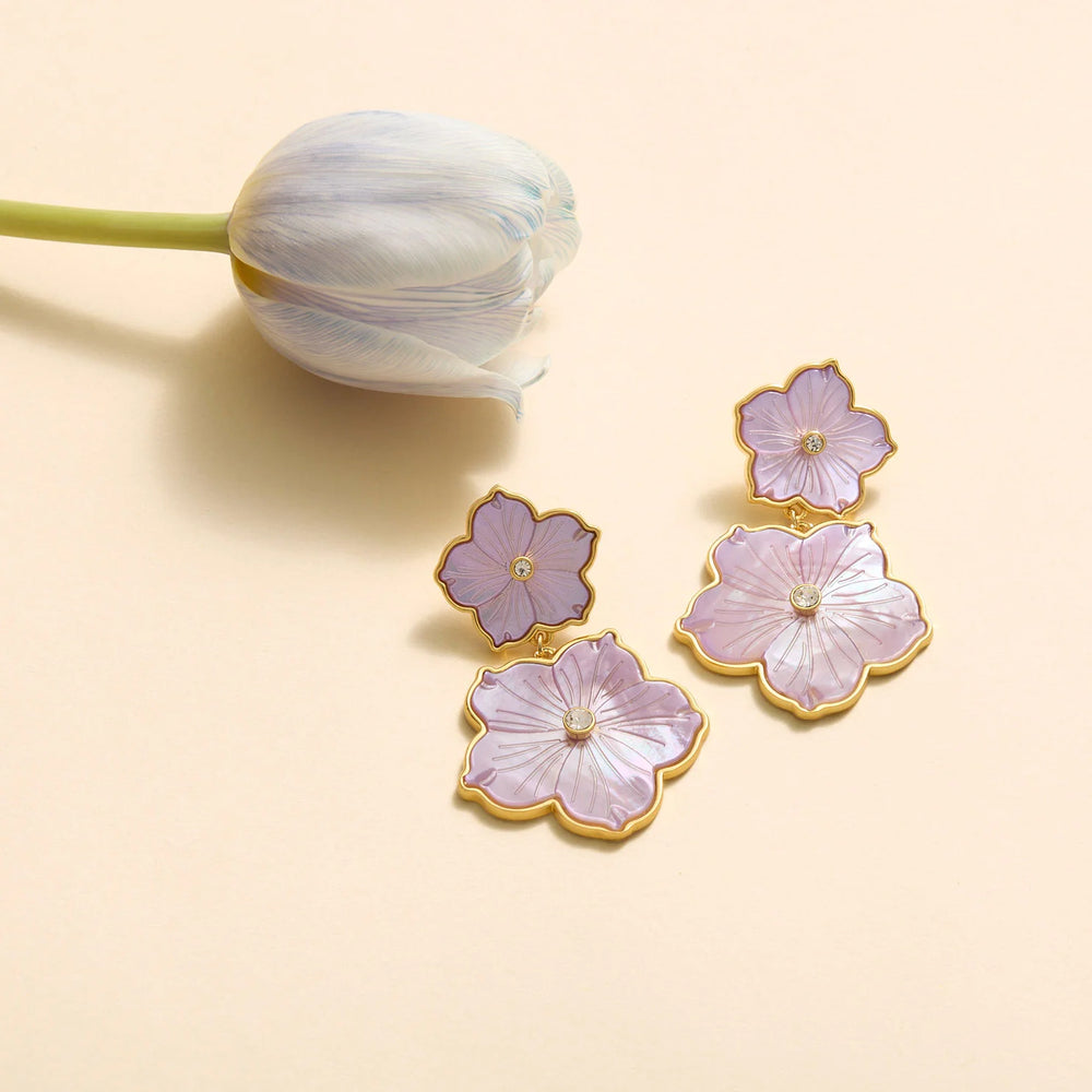 
            
                Load image into Gallery viewer, Lux Paloma Earrings in Lilac
            
        