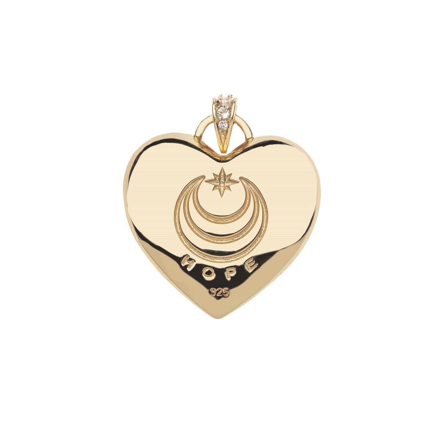 HOPE Through All Season Puffy Heart Necklace