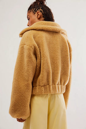 Teddy bear jacket outlet camel