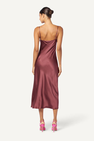 Taylor Silk Slip Dress in Cimarron