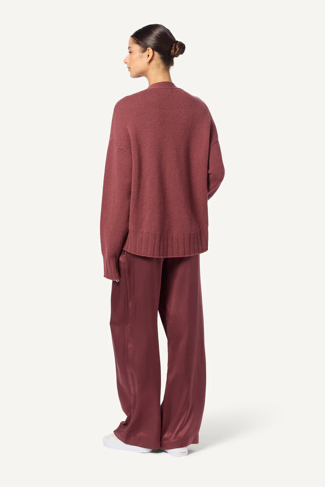 Tisch Relaxed Cashmere Cardigan in Cimarron