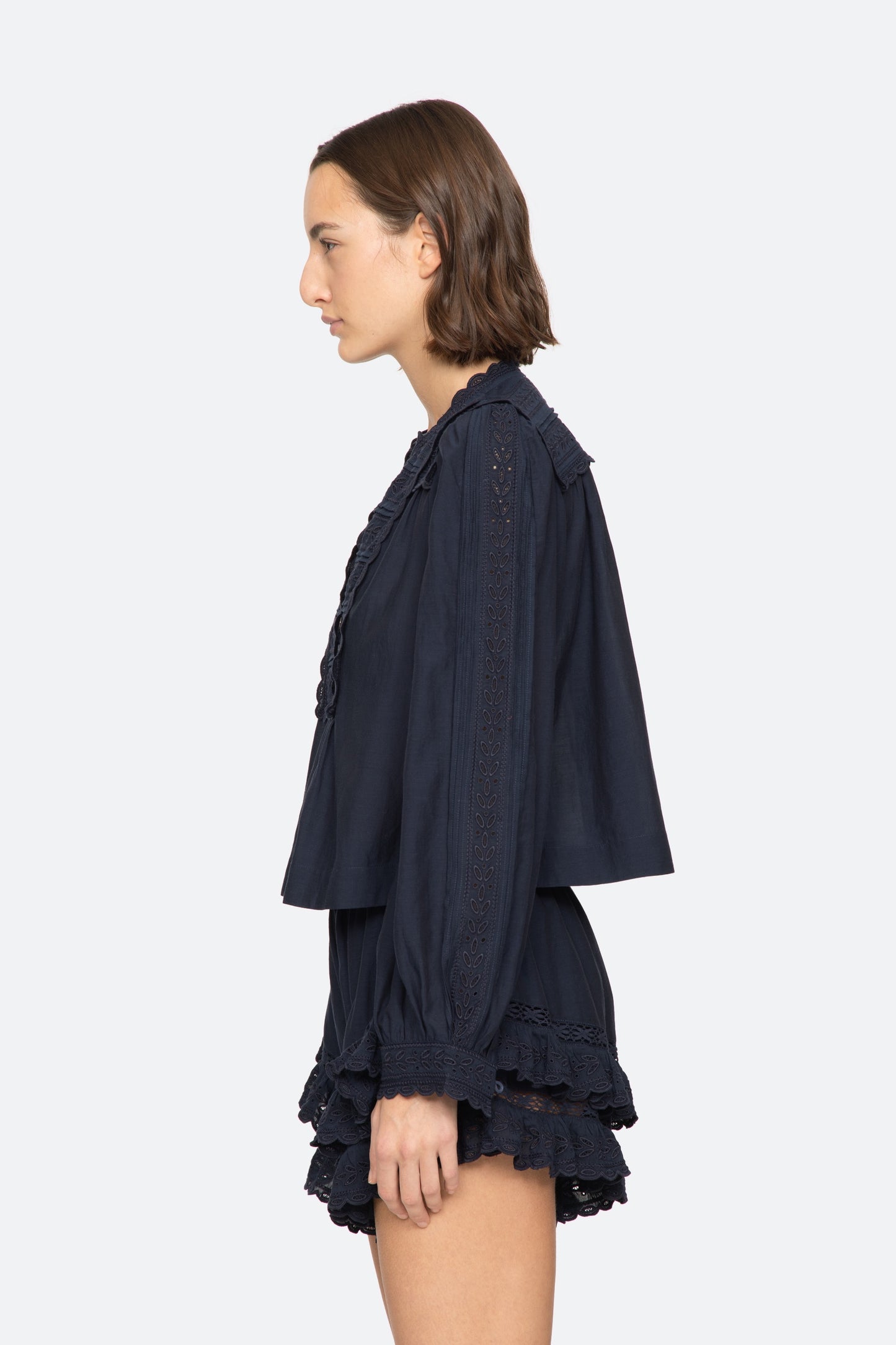 Eliza L/S Top in Navy