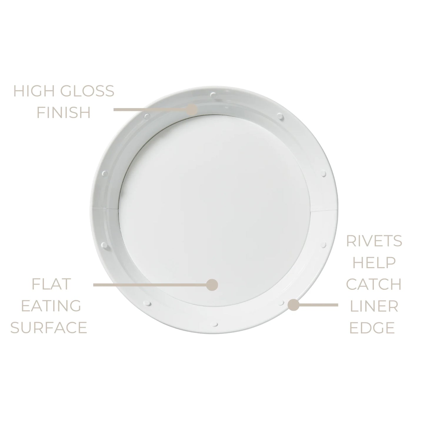 White Metal Plates Set of 4