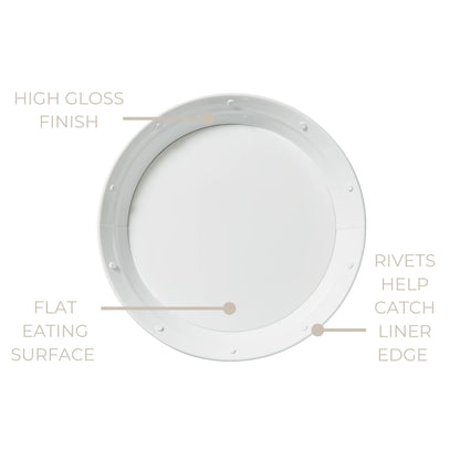 White Metal Plates Set of 4