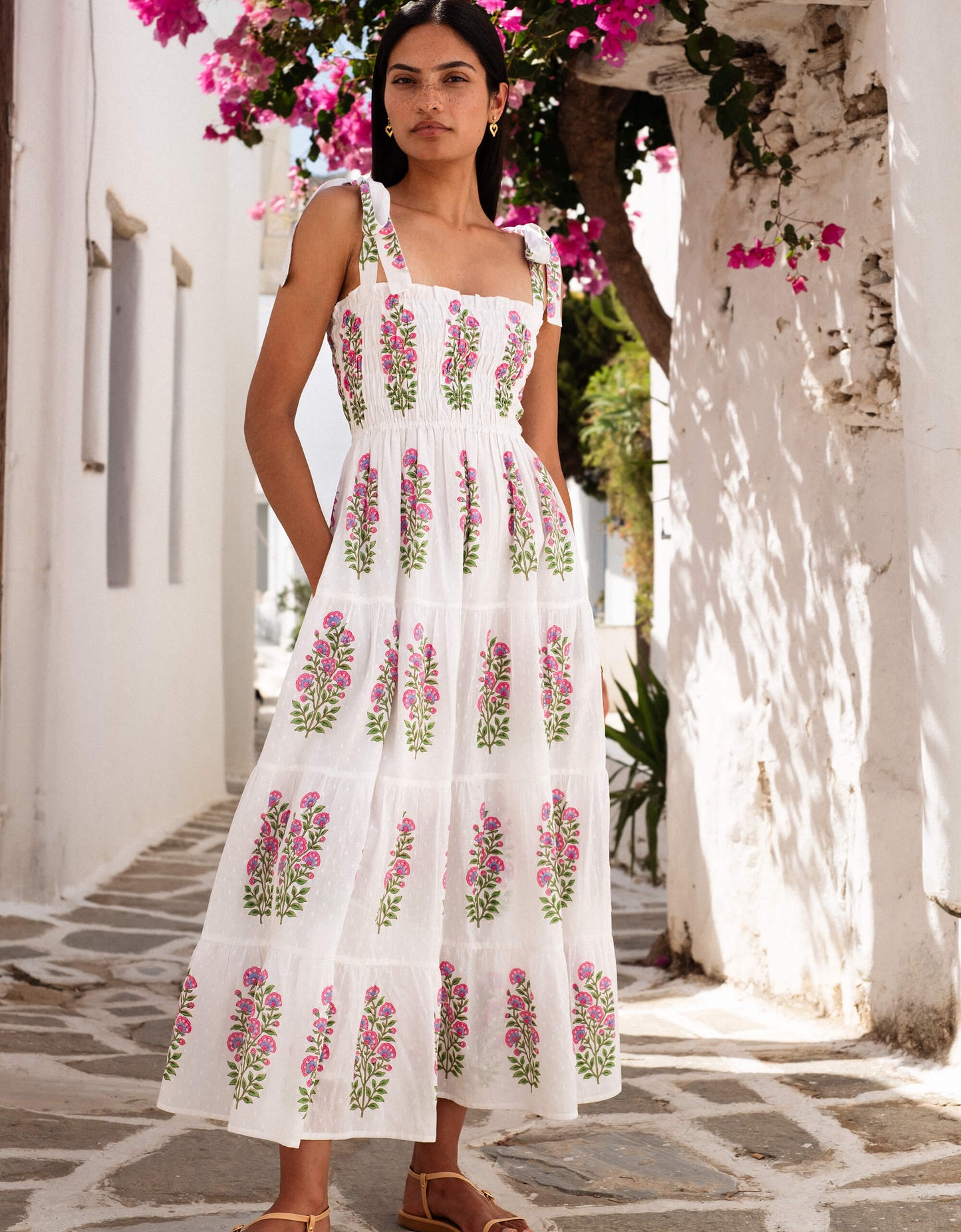 Schiffli Folk Buta Martina Dress