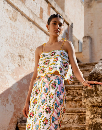 Vintage Bouquet Sicily Top