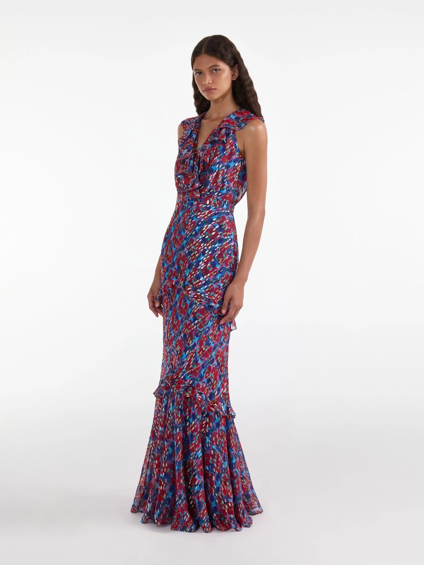 Rita Dress in Quail Sky