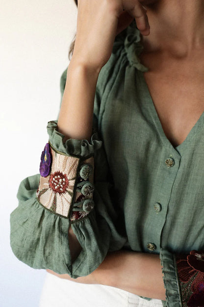 Pansy Blouse in Green