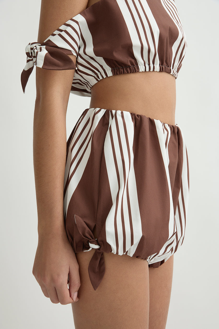 Rosie Short in Chocolate Stripe