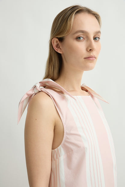 Rosie Mini Dress in Pink Stripe