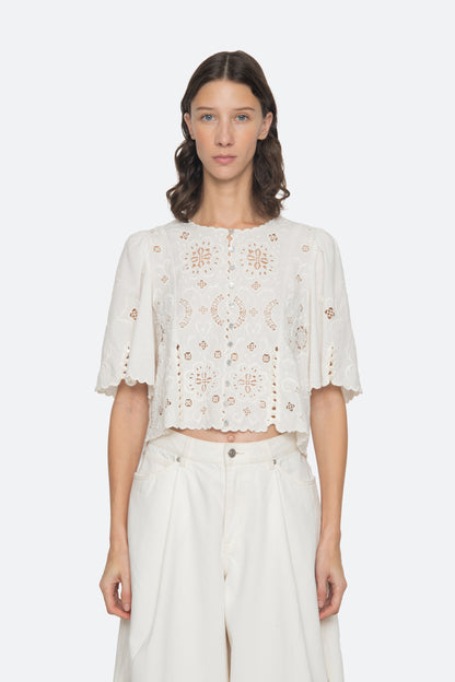 Gardener Top in Cream