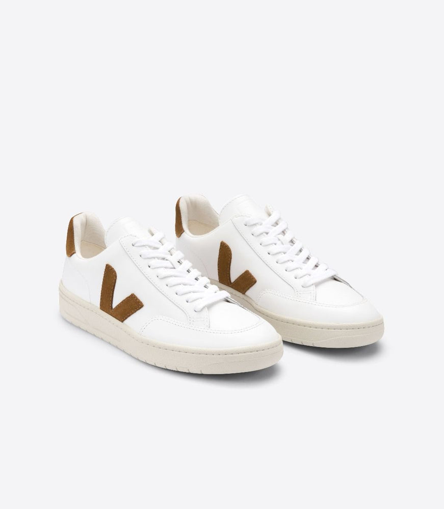 
            
                Load image into Gallery viewer, V-12 Leather White Camel Sneaker
            
        