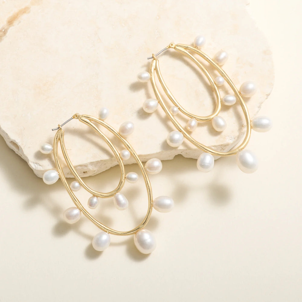 
            
                Load image into Gallery viewer, Allegra Hoops in White Gold
            
        