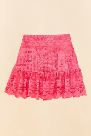 
            
                Load image into Gallery viewer, Morada Boa Pink Mini Skirt
            
        
