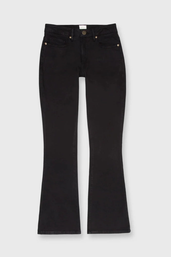 Flare Cropped 5-Pocket Jean in Black