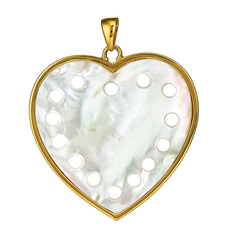 
            
                Load image into Gallery viewer, Heart Pendant - Mother of Pearl
            
        