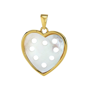 Petite Heart Pendant in Mother of Pearl