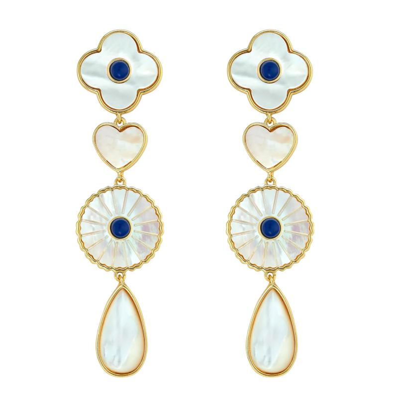 
            
                Load image into Gallery viewer, Angelina Lapis Earrings
            
        